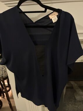 love...ady Navy Top with Subtle Label Detail